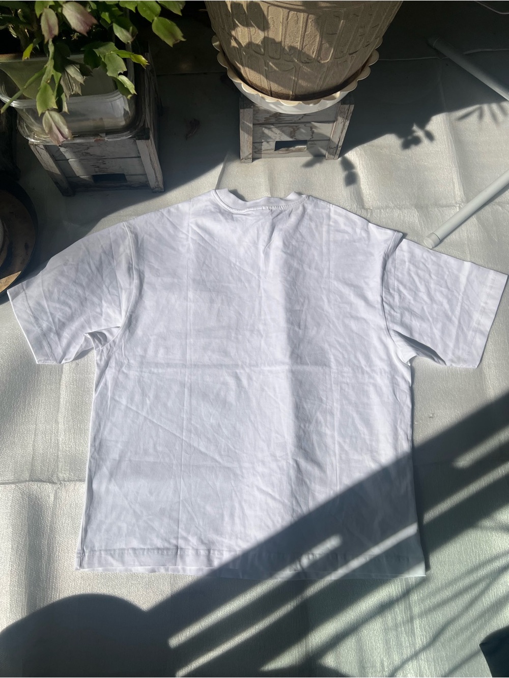 Acne Studios Oversized White Pocket Tee Pink Label - Picture 2 of 4